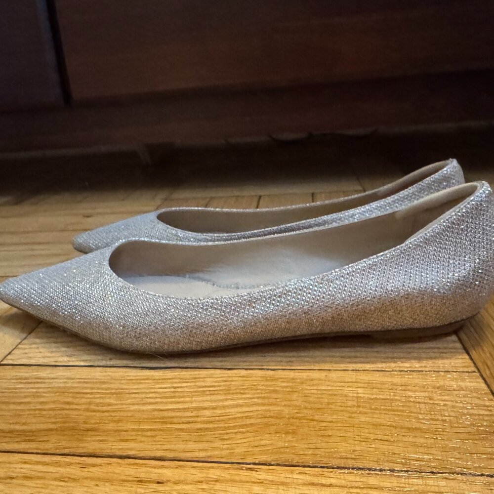 Stuart Weiztman Pointed Toe Sparkly Flats Sz. 8 - image 2